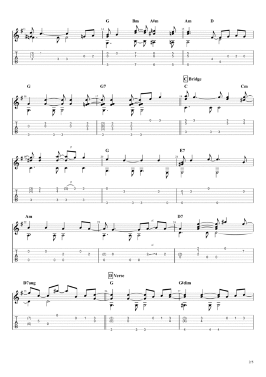 Till There Was You Guitar Tablature scores gallery preview page 3