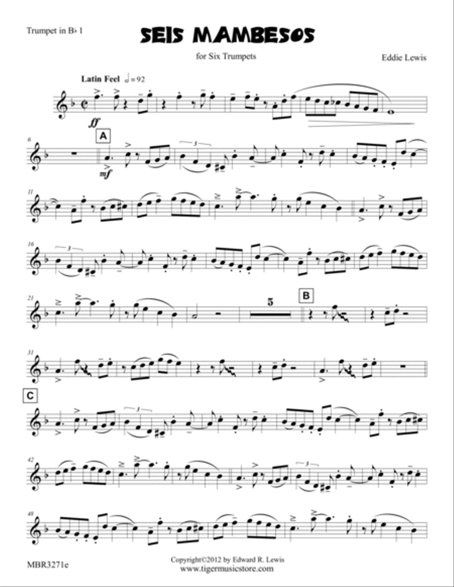 Seis Mambesos Brass Ensemble scores gallery preview page 2