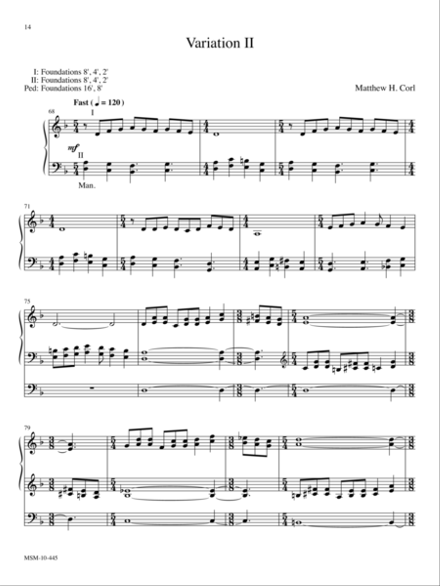 Christ Is Alive! Five Organ Solos for Easter Organ scores gallery preview page 17