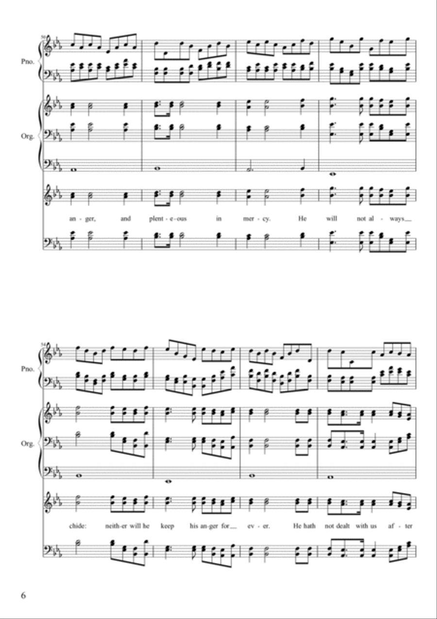 Psalm 103 4-Part scores gallery preview page 6