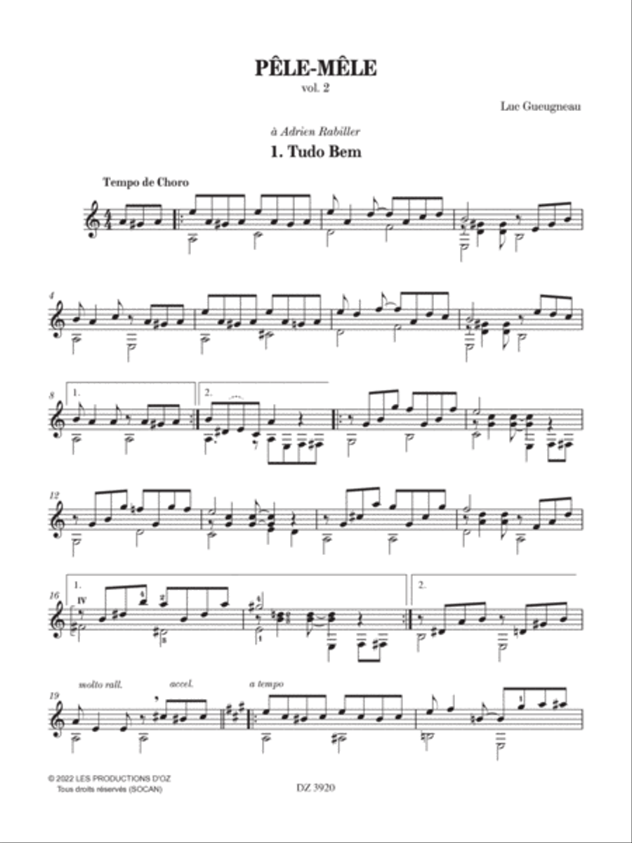 Pêle-Mêle, vol. 2 Classical Guitar scores gallery preview page 3