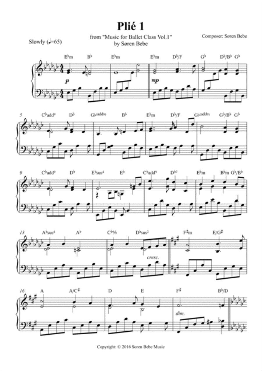 Music for Ballet Class, Vol.1 - Complete class with barre and center exercises. Piano Method scores gallery preview page 6