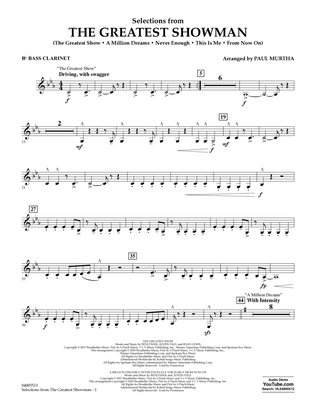 Selections from The Greatest Showman (arr. Paul Murtha) - Bb Bass Clarinet