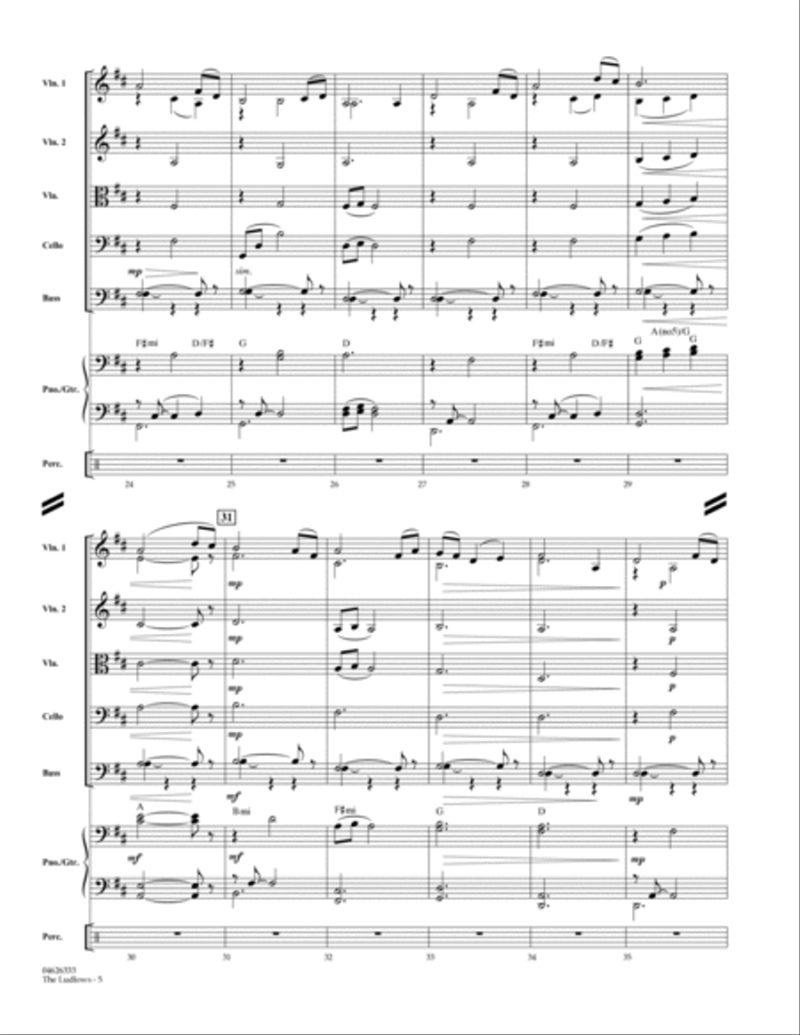 The Ludlows (Theme from Legends of the Fall) - Full Score String Orchestra scores gallery preview page 3