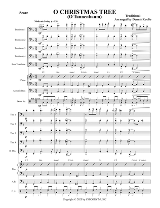 O Christmas Tree ( O Tannenbaum) - Trombone Quintet/Choir - Adv Intermediate Level