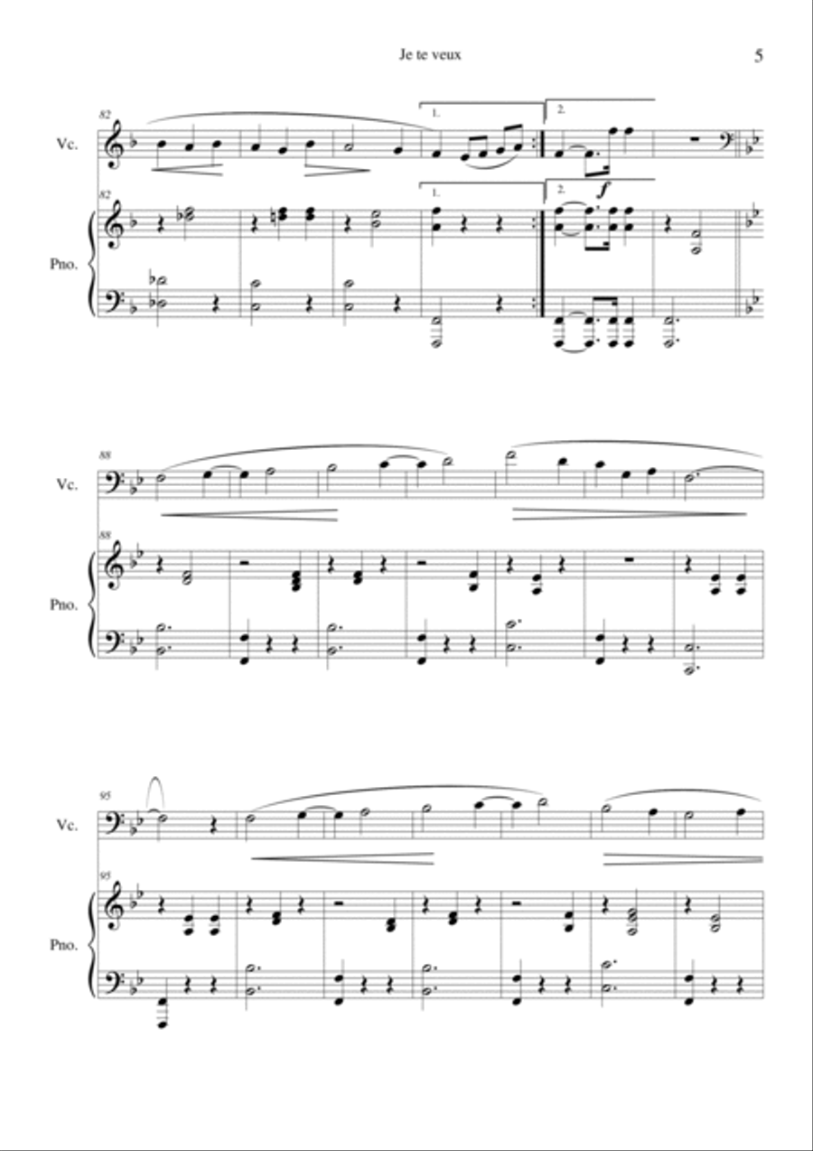 Je Te Veux Je Te Veux Piano scores gallery preview page 5