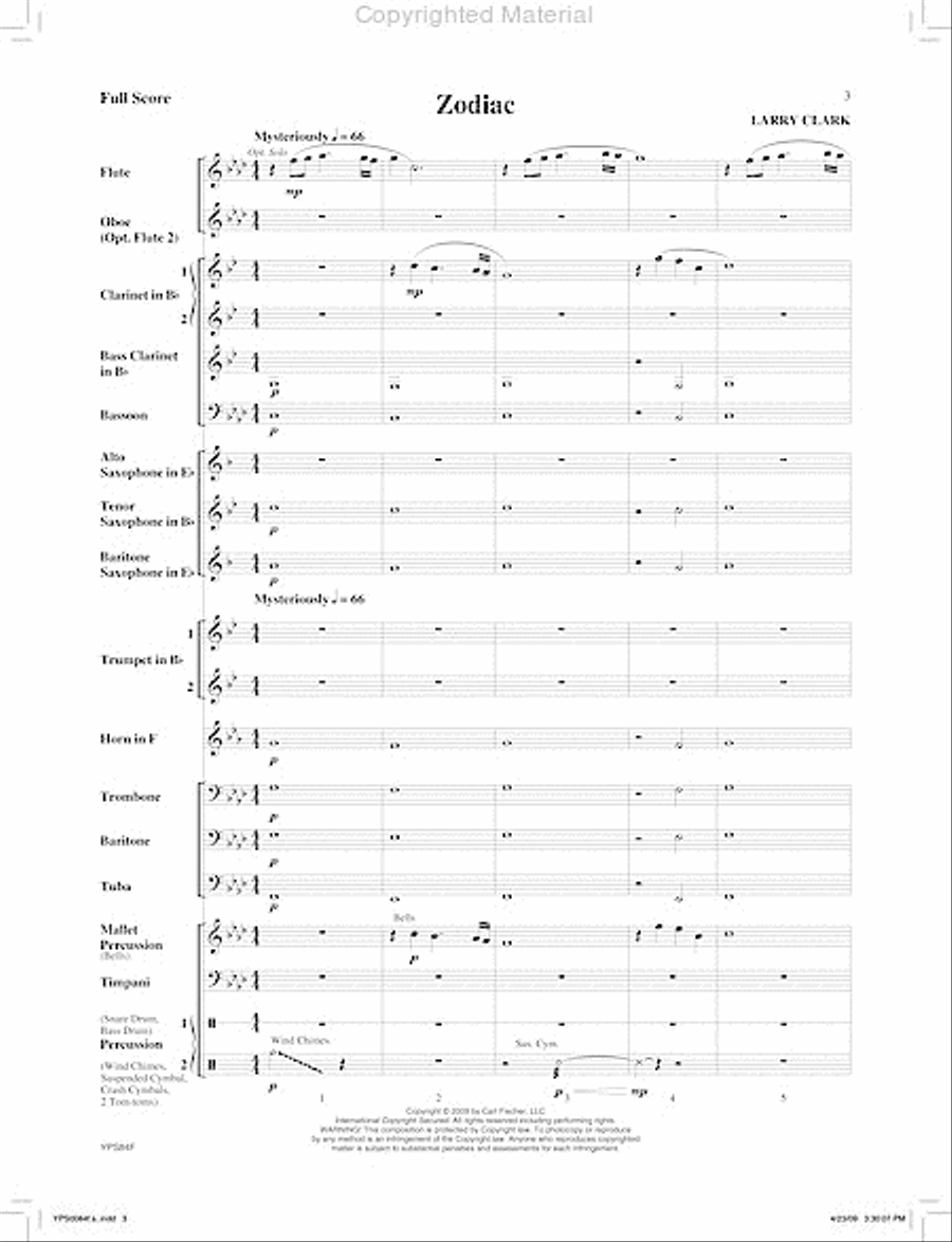 Zodiac Concert Band scores gallery preview page 4
