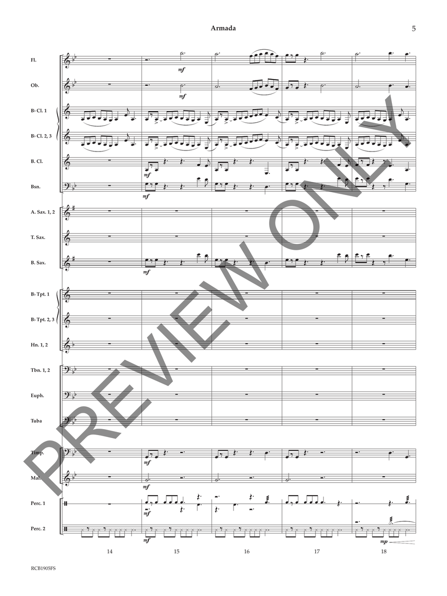 Armada (Score) Concert Band scores gallery preview page 6