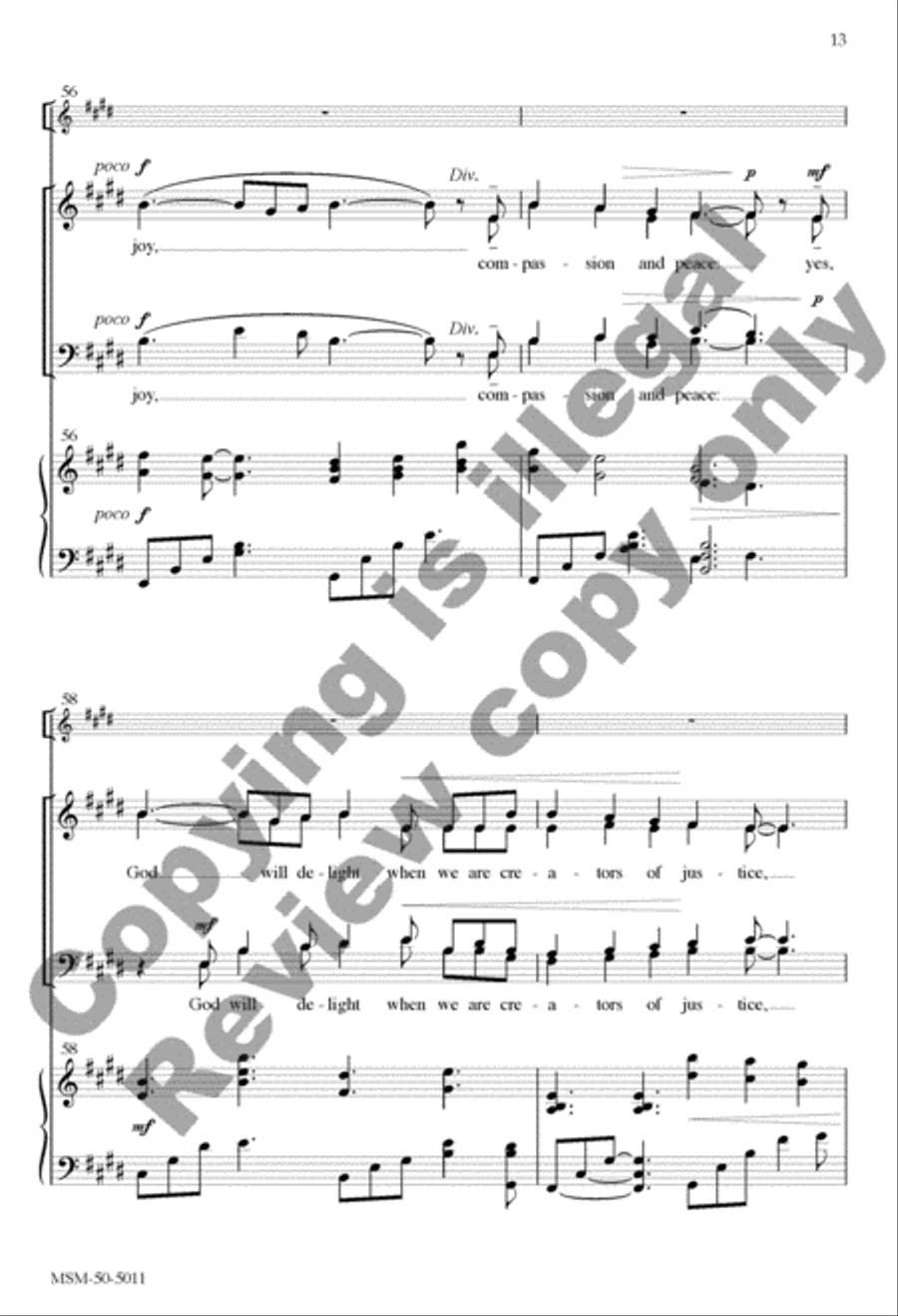 For Everyone Born (Choral Score) 4-Part scores gallery preview page 31