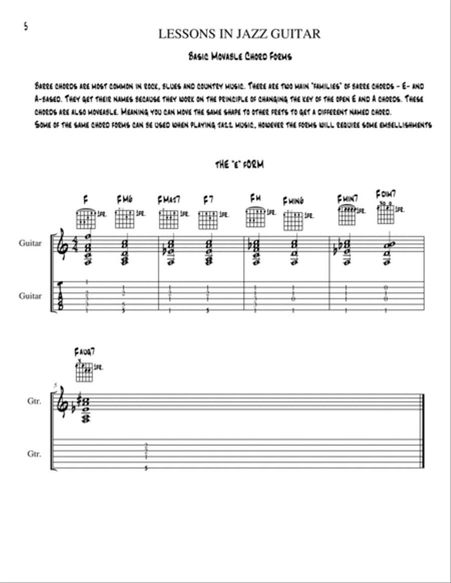 Lessons In Jazz Guitar