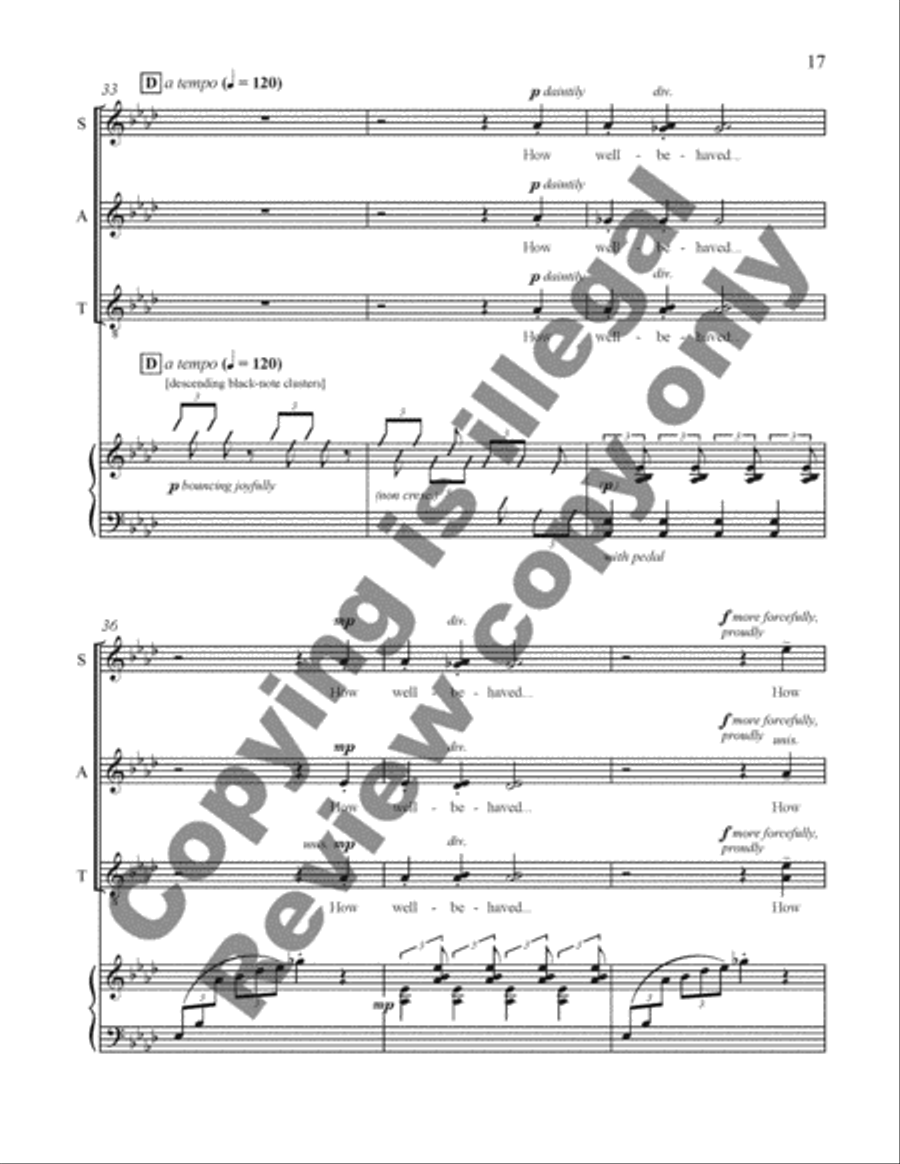 To Love This Earth: II. The Creatures 4-Part scores gallery preview page 31
