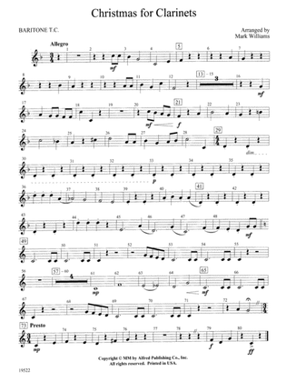 Christmas for Clarinets: Baritone T.C.