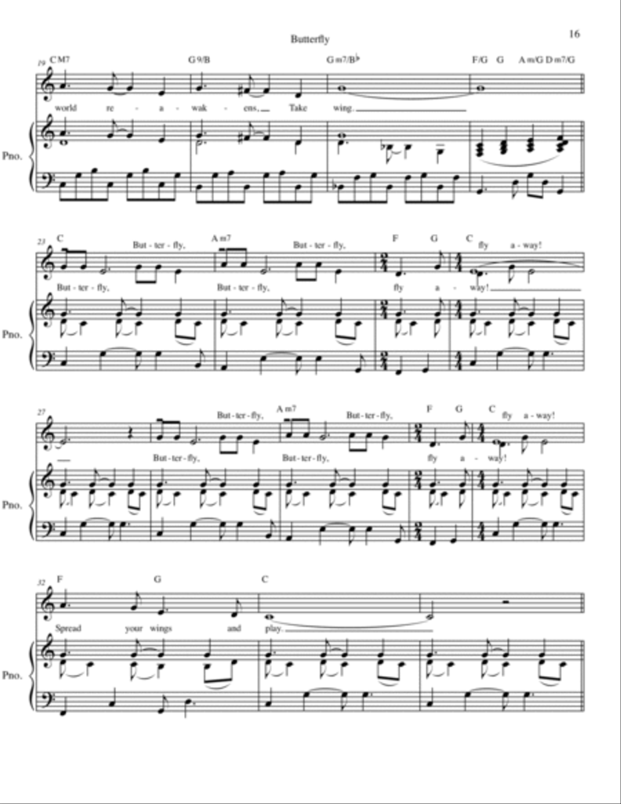 Butterfly Butterfly Choir scores gallery preview page 2