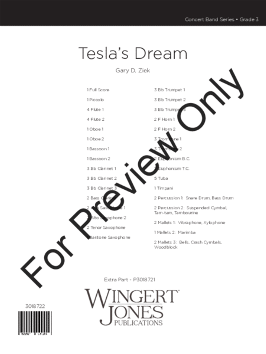 Tesla's Dream (Score) Concert Band scores gallery preview page 2