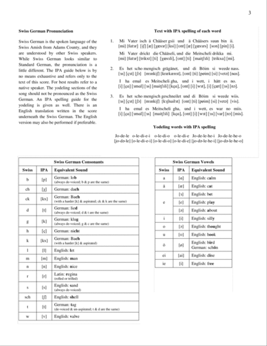 Three Amish Folk Songs 4-Part scores gallery preview page 3