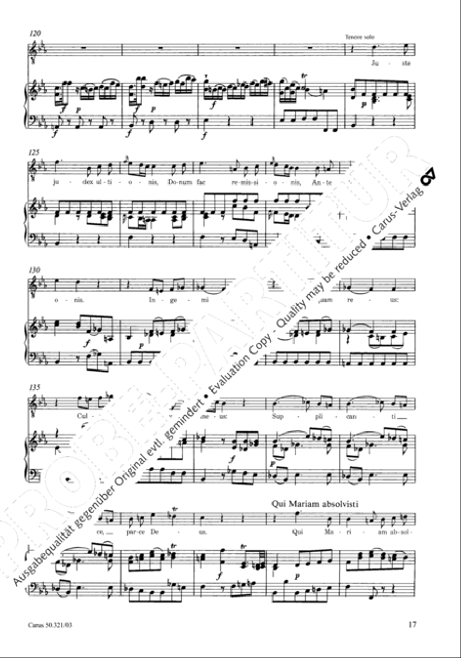 Requiem in C minor 4-Part scores gallery preview page 24
