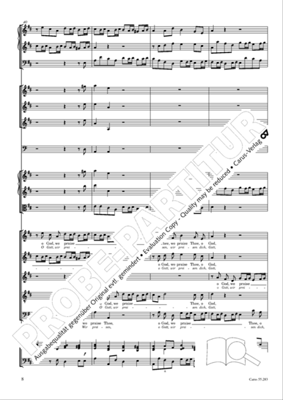 Te Deum for the Victory of Dettingen SSATB scores gallery preview page 25