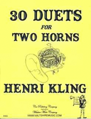 Book cover for 30 Duets for Two Horns