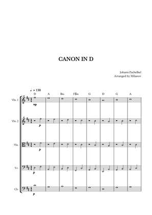 Book cover for Canon in D | Pachelbel | String Quintet