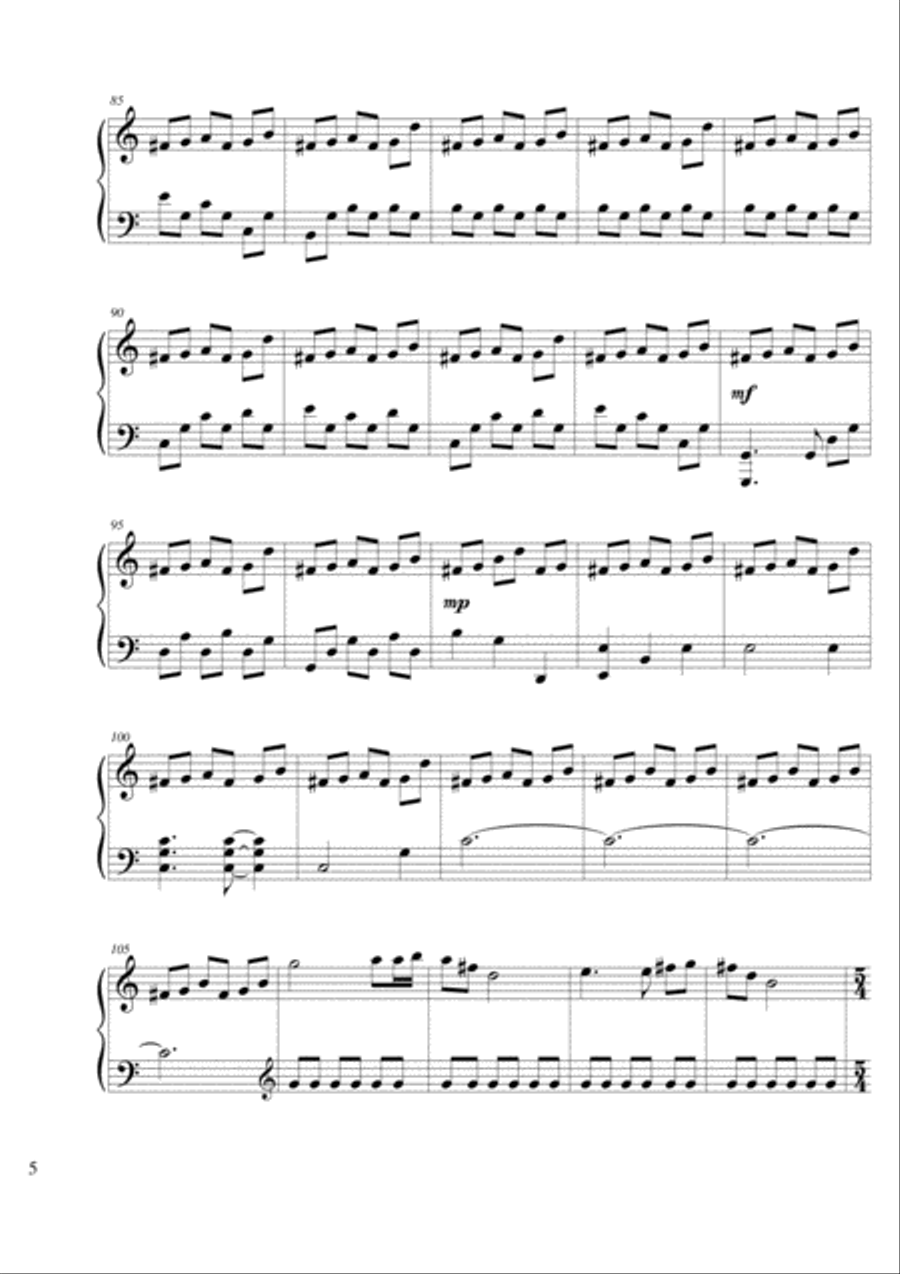 Hand In Hand (Ice Skating For Two) Piano Solo scores gallery preview page 5