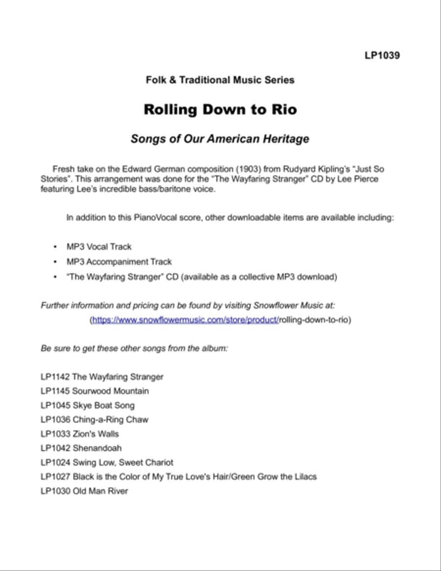 Rolling Down to Rio Rolling Down to Rio Voice Solo scores gallery preview page 2