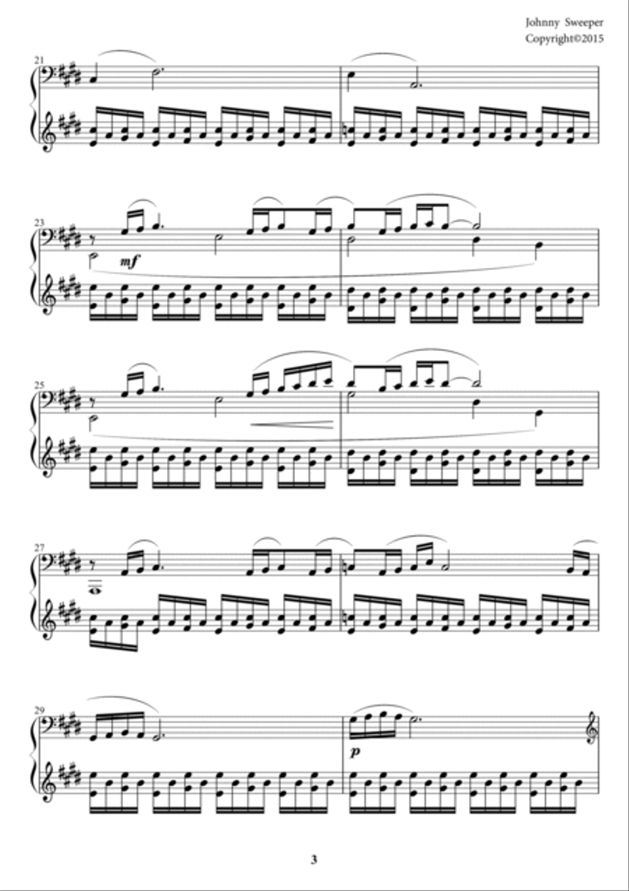 Christmas Snow by Johnny Sweeper Piano Method scores gallery preview page 4