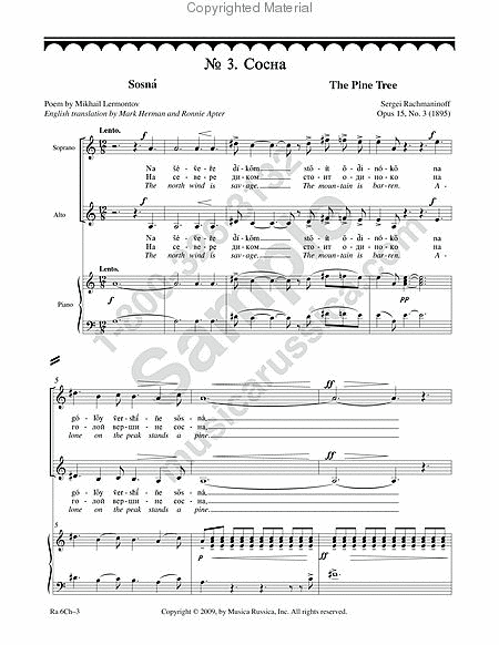The Pine Tree (No. 3 from Six Choruses) (with English text) image number null