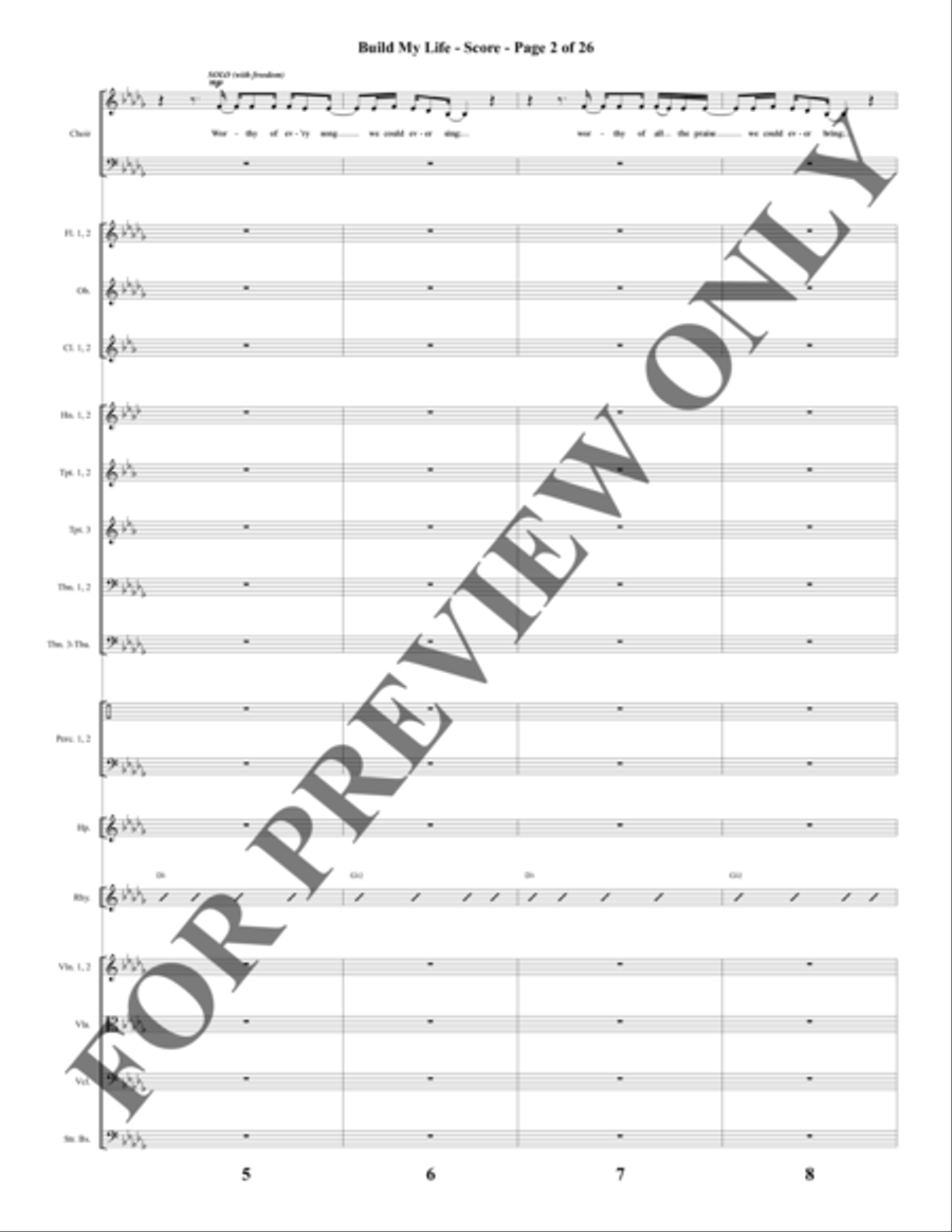 Build My Life - Orchestration Choir scores gallery preview page 3