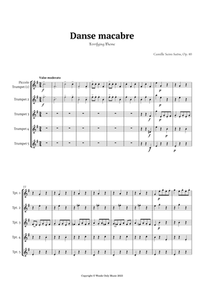 Book cover for Danse Macabre by Camille Saint-Saens for Trumpet Quintet