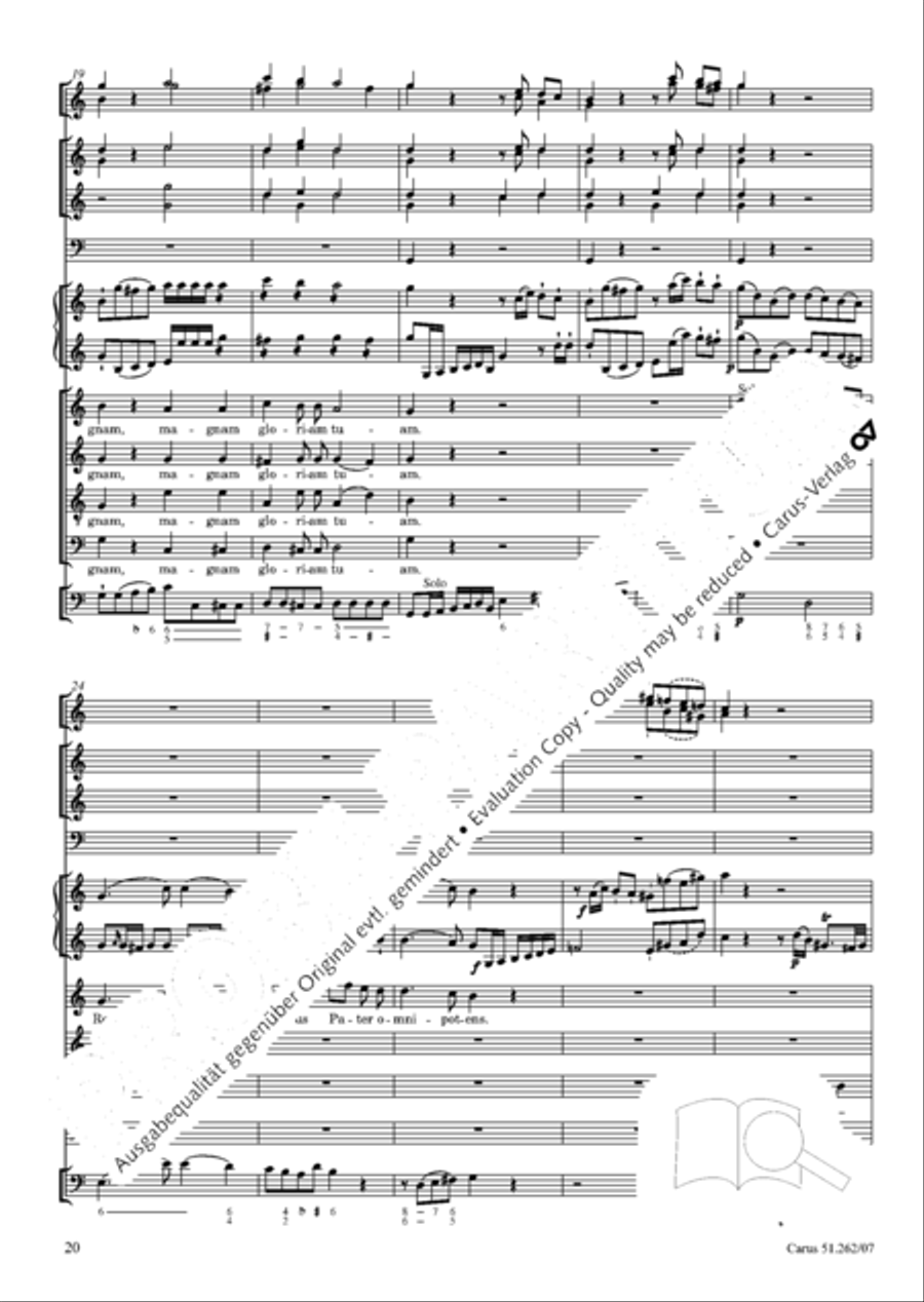 Missa longa in C major (Missa longa in C) 4-Part scores gallery preview page 21