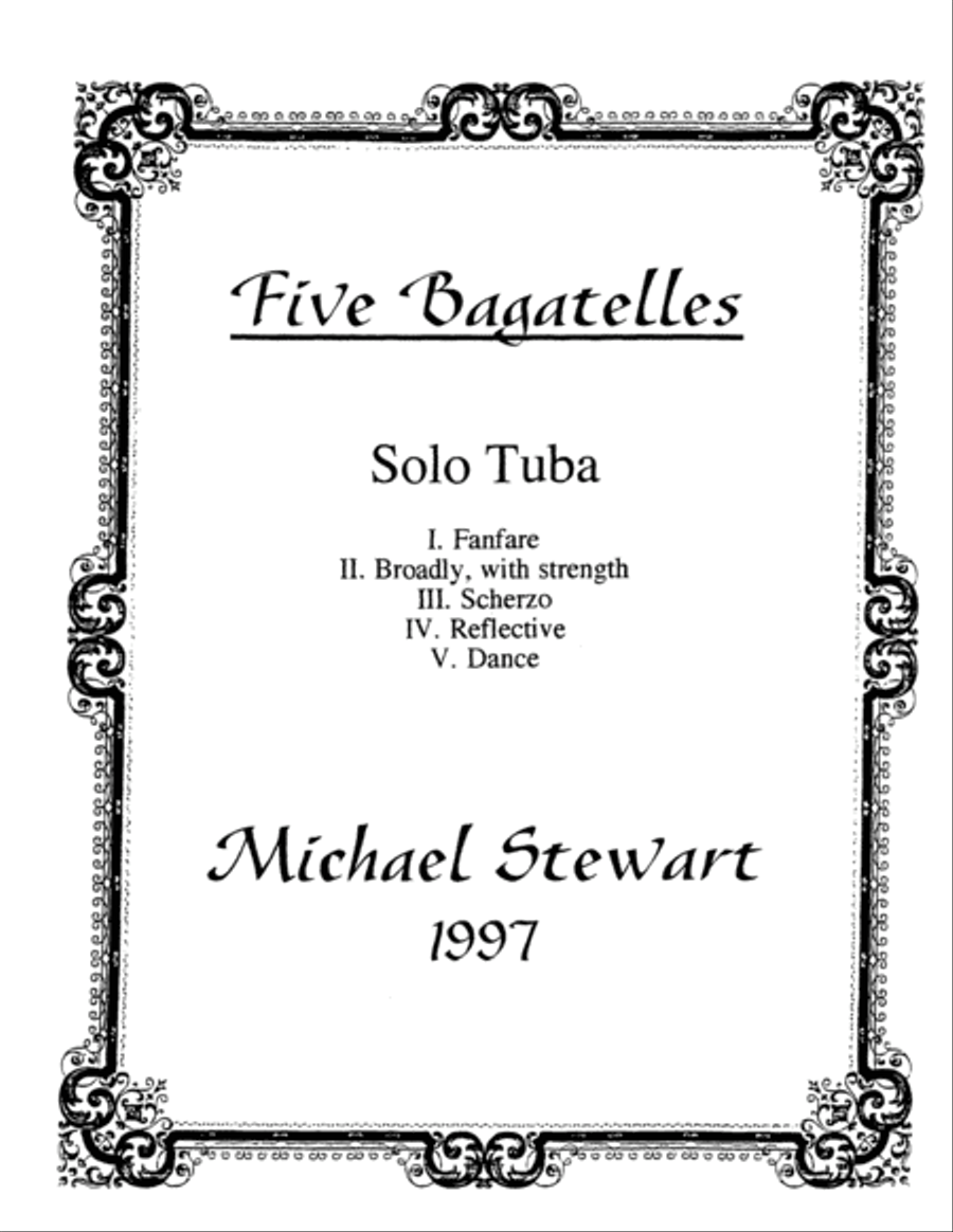 Five Bagatelles Tuba scores gallery preview page 2