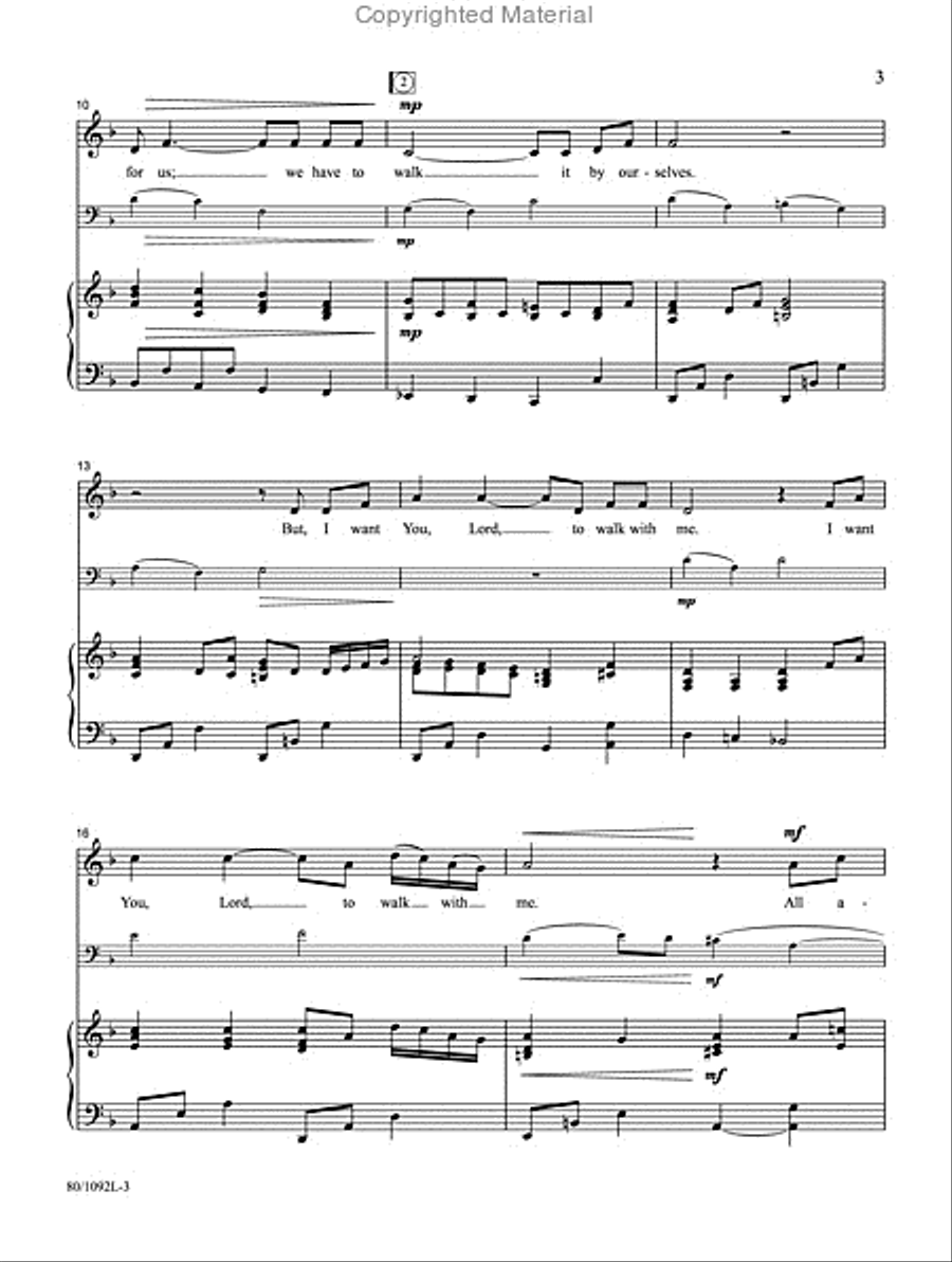 Walk This Lonesome Valley - Vocal Solo Medium Voice scores gallery preview page 3