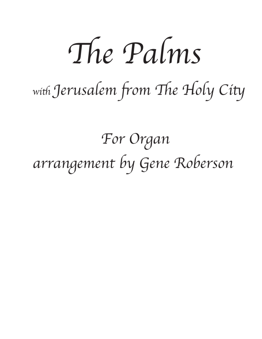 The Palms Organ Solo in Ab Organ Solo scores gallery preview page 1