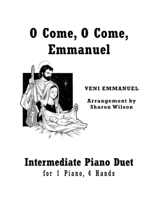 Book cover for O Come, O Come, Emmanuel (Intermediate Piano Duet; 1 Piano, 4 Hands)