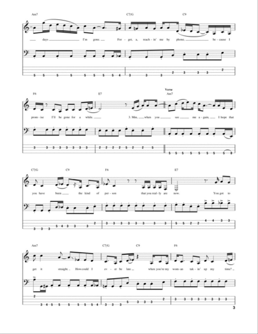 If You Want Me To Stay Guitar Tablature scores gallery preview page 3
