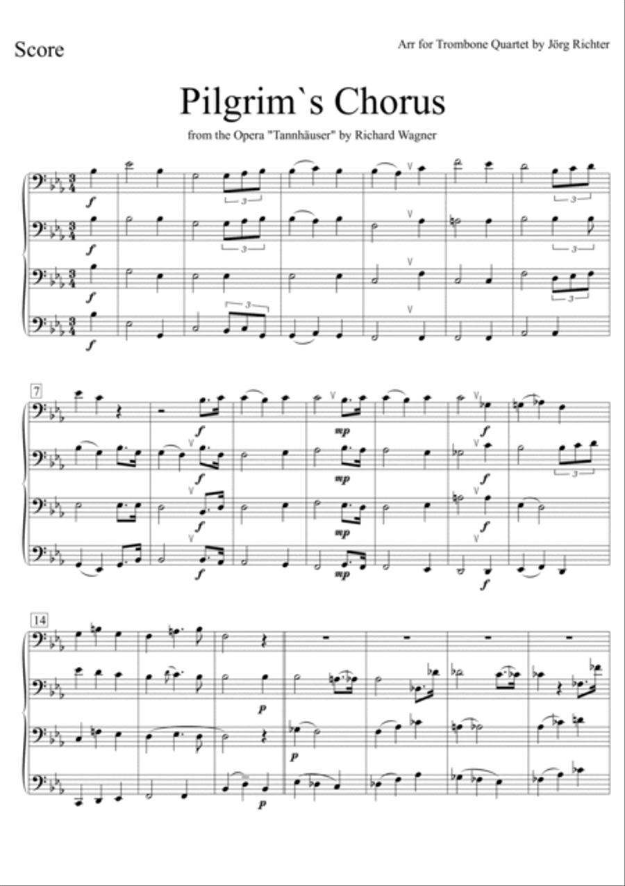 Pilgrim's Chorus (Pilgerchor) from the Opera 