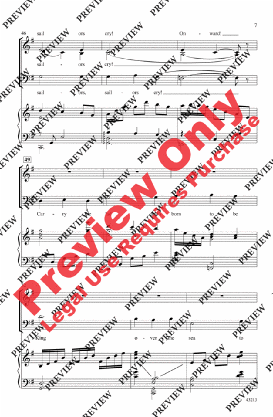 Over the Sea to Skye 3-Part scores gallery preview page 7