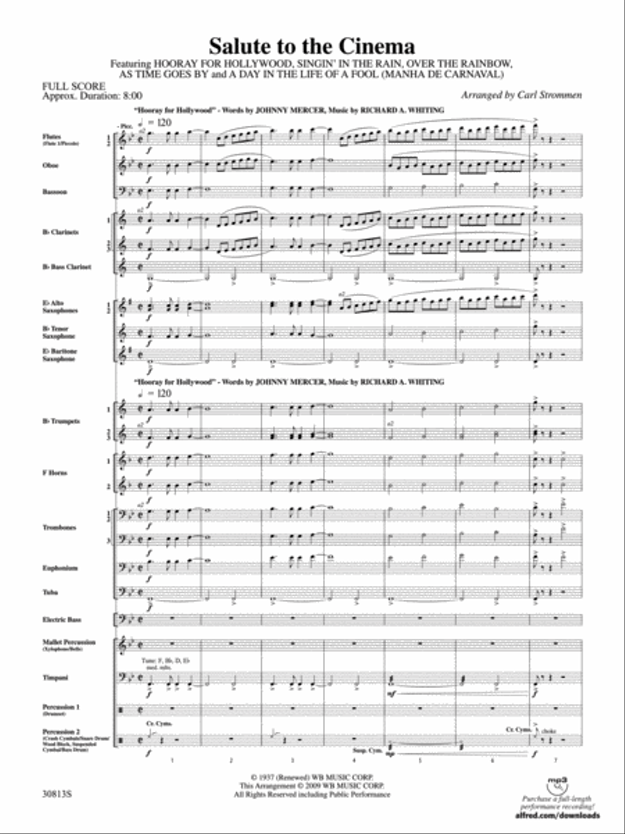 Salute to the Cinema Salute to the Cinema Concert Band scores gallery preview page 2
