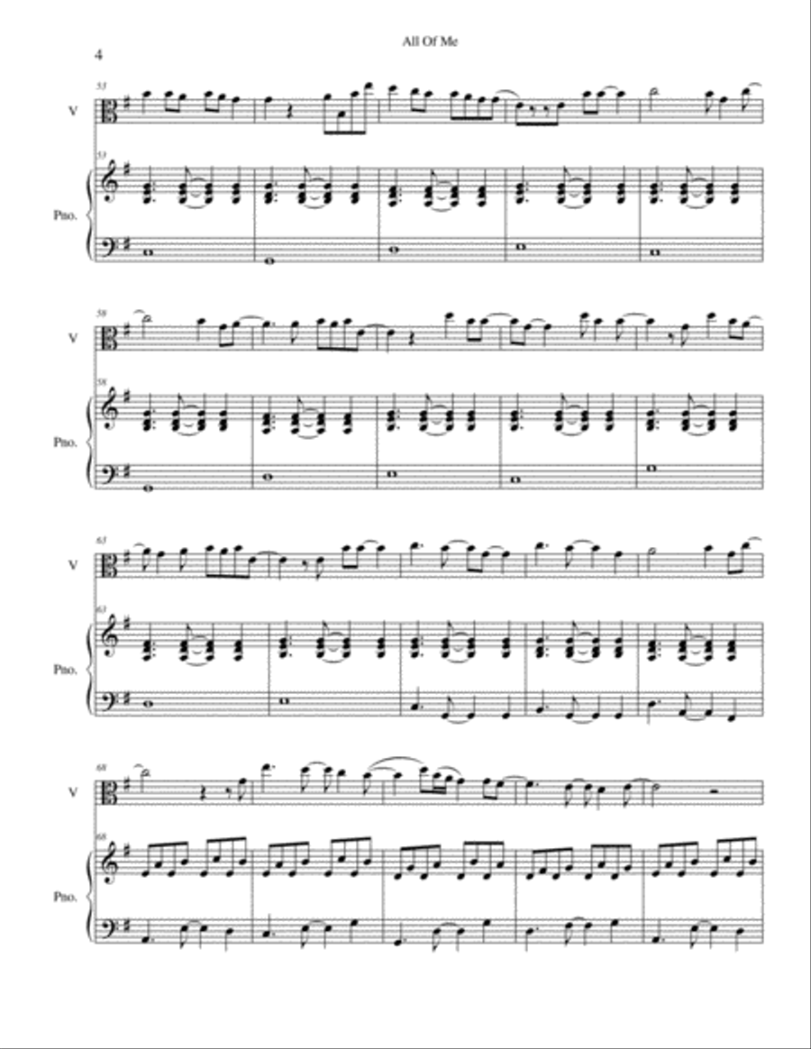 All Of Me All Of Me Viola scores gallery preview page 4