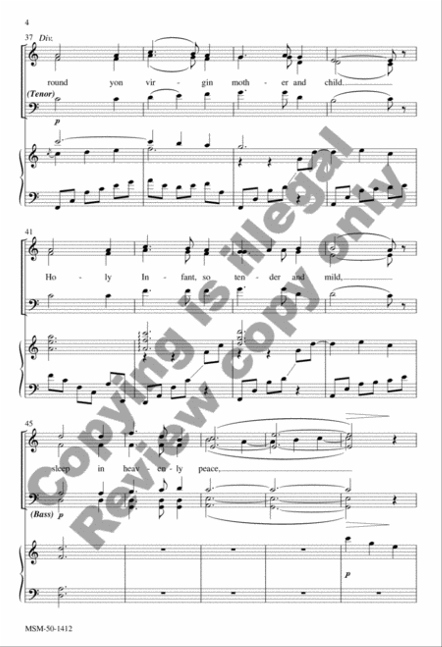 Silent Night 4-Part scores gallery preview page 10