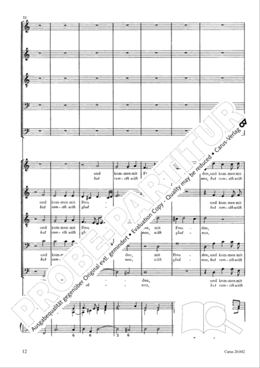 He who weeping soweth (Die mit Tranen saen) SATBarB scores gallery preview page 13