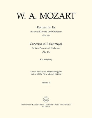 Piano Concerto, No. 10 E flat major, KV 365 (316a)