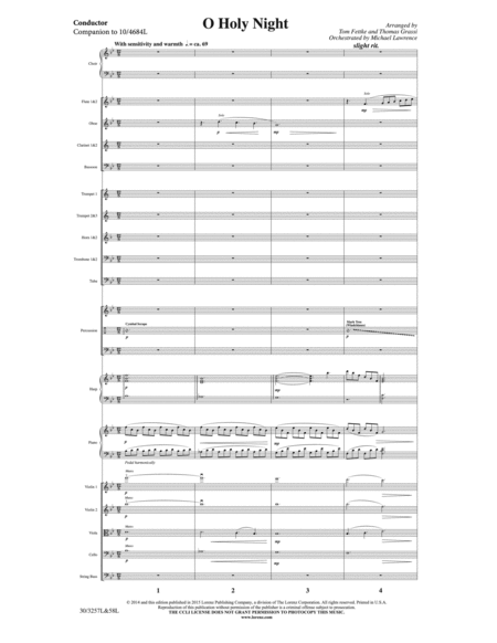 O Holy Night - Orchestral Score and Parts