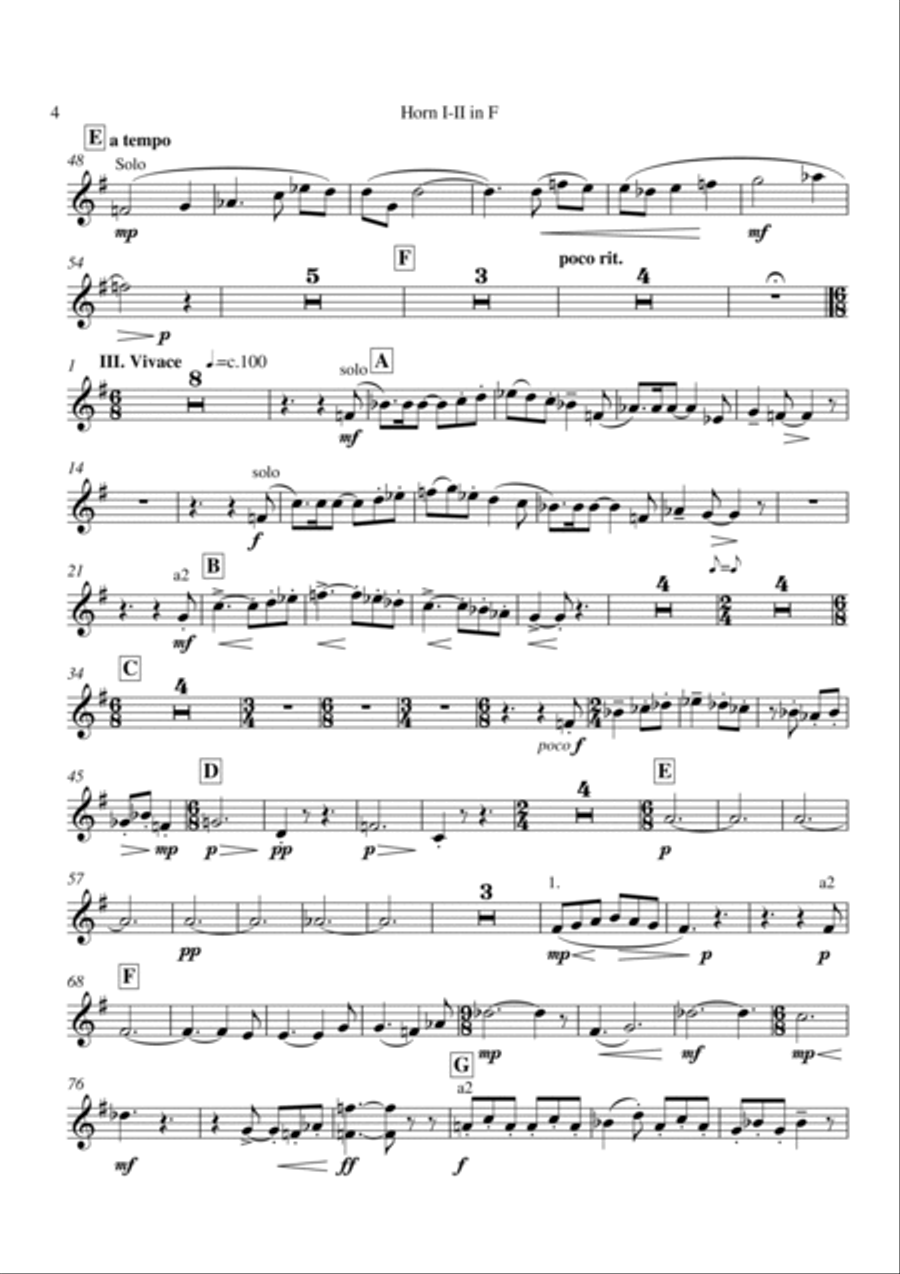 Richard Faith/László Veres : Festivals for Concert Band, complete set of brass and percussion part Concert Band scores gallery preview page 4