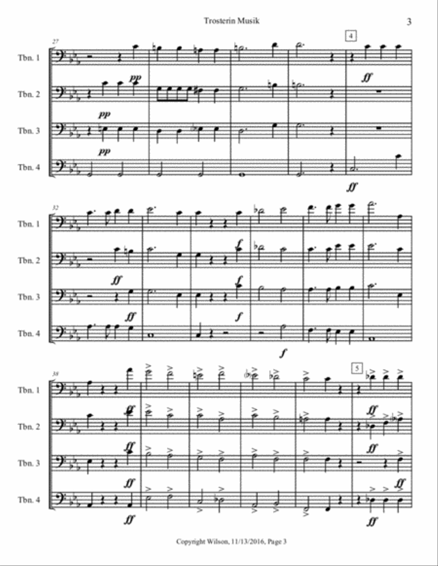 Trosterin Musik Brass Quartet scores gallery preview page 4