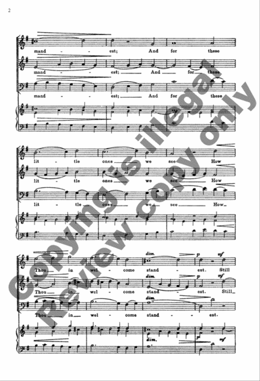 O Let the Children Come to Me 3-Part scores gallery preview page 3