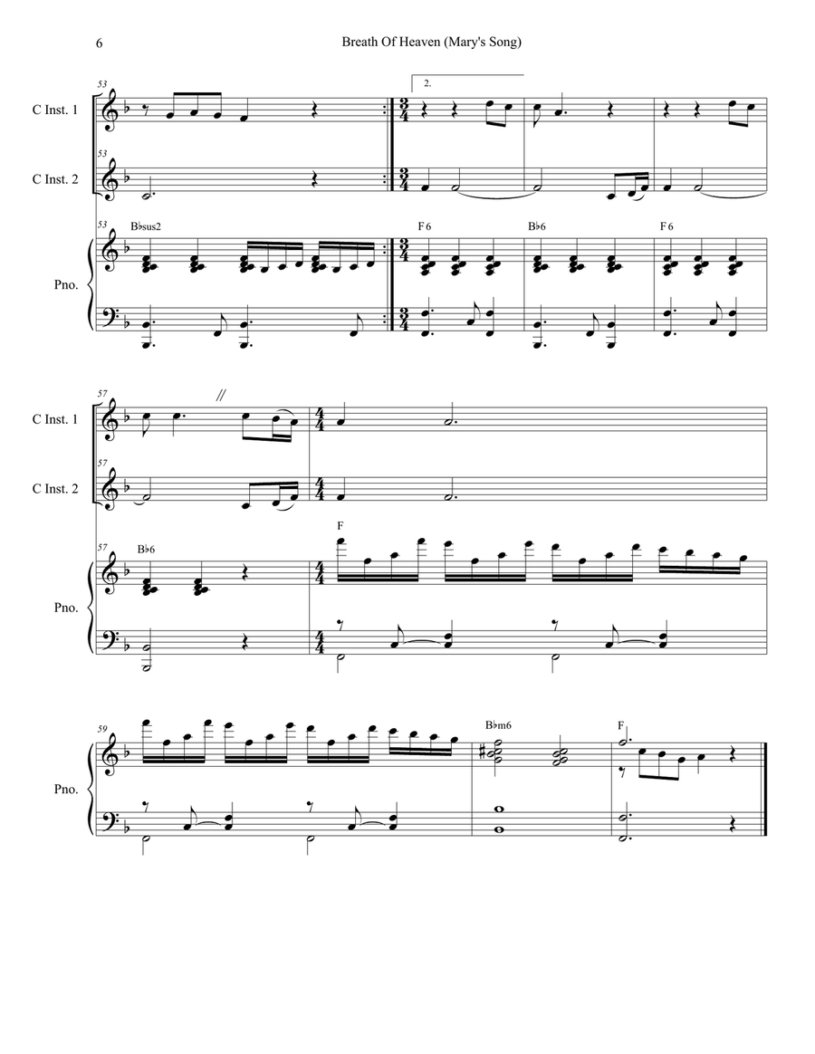 Breath Of Heaven (Mary's Song) Flute scores gallery preview page 6