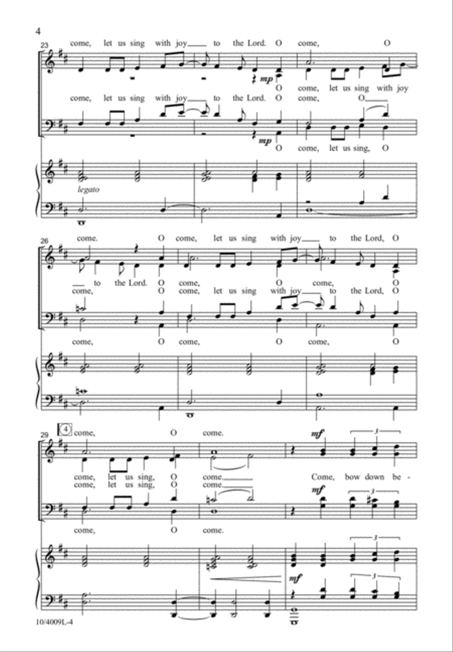 O Come, Let Us Sing 4-Part scores gallery preview page 5