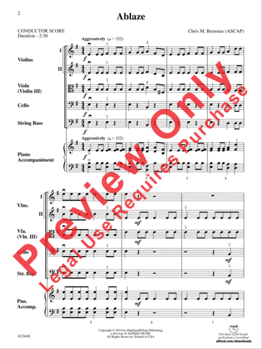 Ablaze String Orchestra scores gallery preview page 3