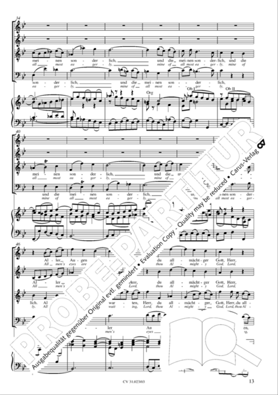 Thou very God and David's Son (3rd version) (Du wahrer Gott und Davids Sohn) 4-Part scores gallery preview page 14
